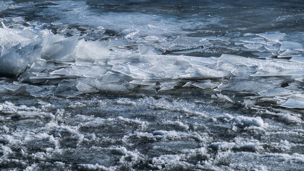 水 河 冰 浮雕 碎片 4k壁纸 3840x2160