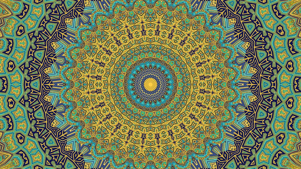 曼陀罗 圆圈 抽象 图案 分形 4k壁纸 3840x2160