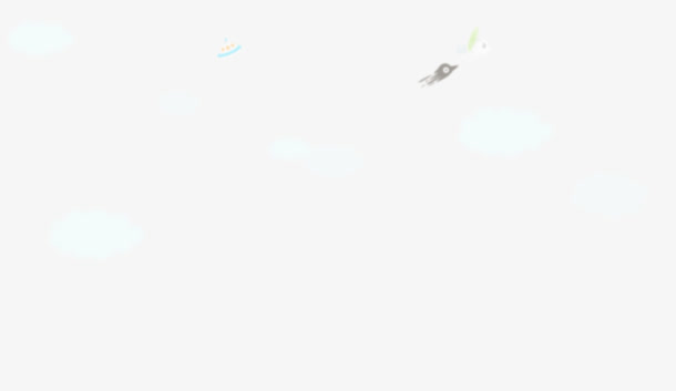 飞翔的小鸟白云卡通图