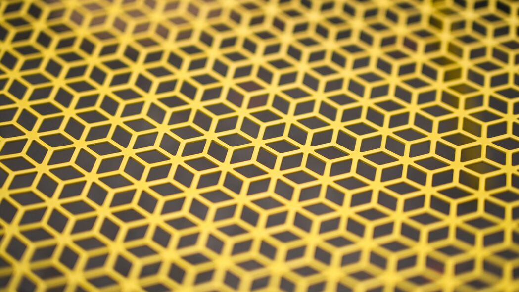 立方体 边缘 黄色 抽象 4k壁纸 3840x2160