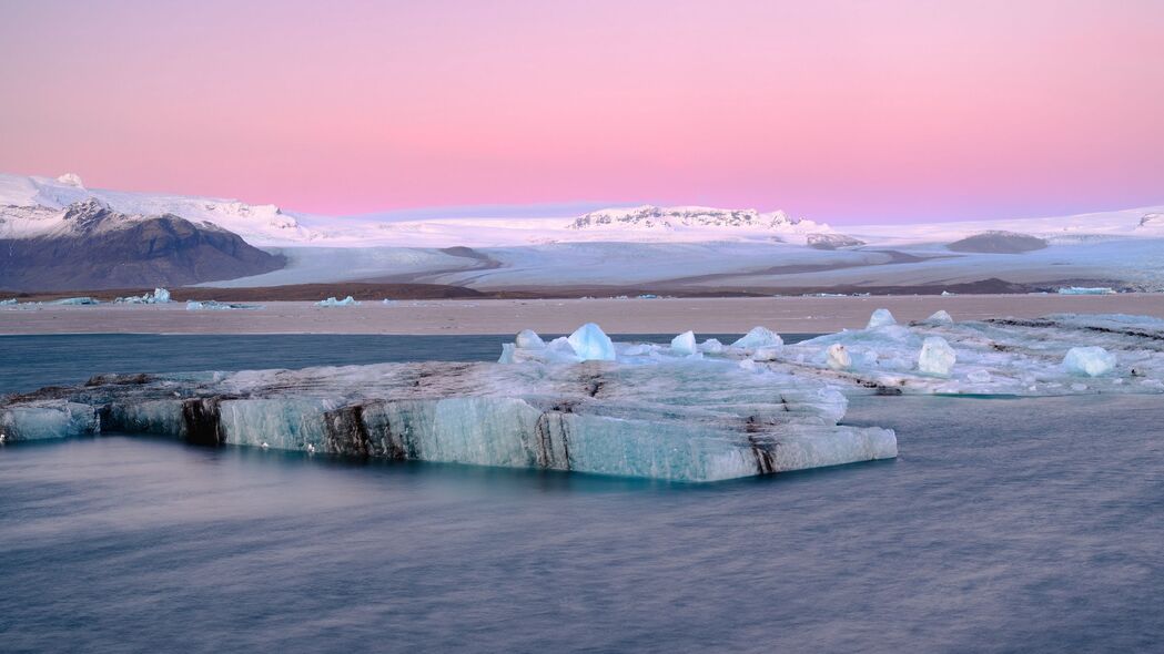 冰川 泻湖 冰 景观 冰岛 4k壁纸 3840x2160