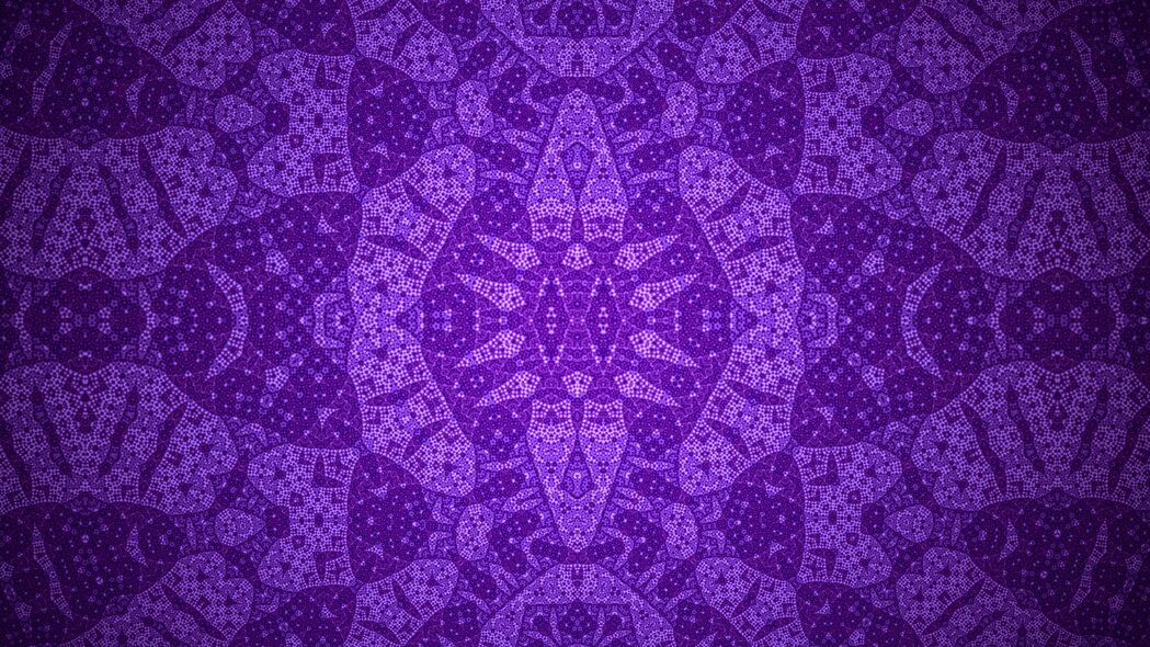 分形 万花筒 抽象 形状 紫色 4k壁纸 3840x2160