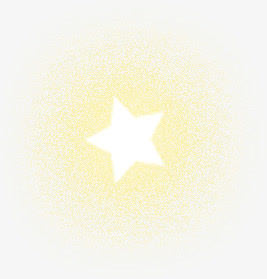 散发着黄色光效的星星