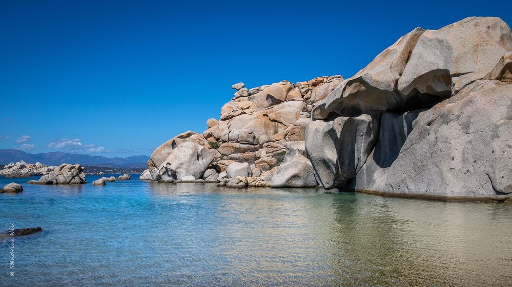 岩石 石头 浮雕 大海 自然 4k壁纸 3840x2160