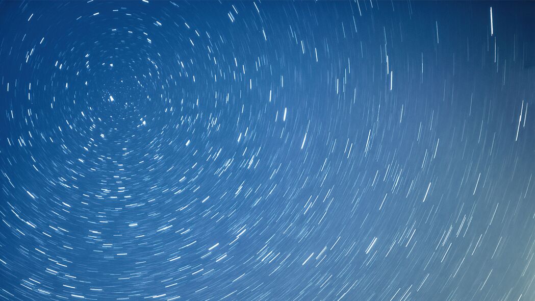 天空 星星 背景 长曝光 蓝色 4k壁纸 3840x2160