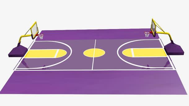 紫色篮球场地