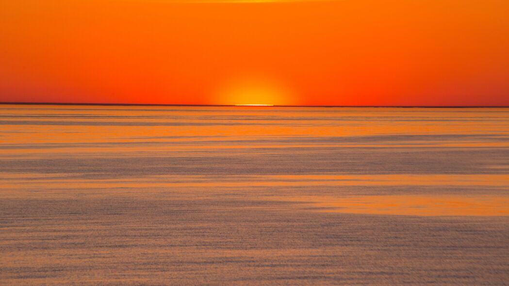 大海 地平线 日落 自然 4k壁纸 3840x2160