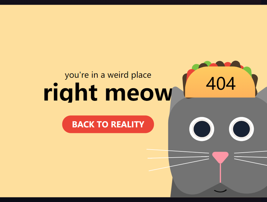 错误界面设计，卡通404网站错误页面模板