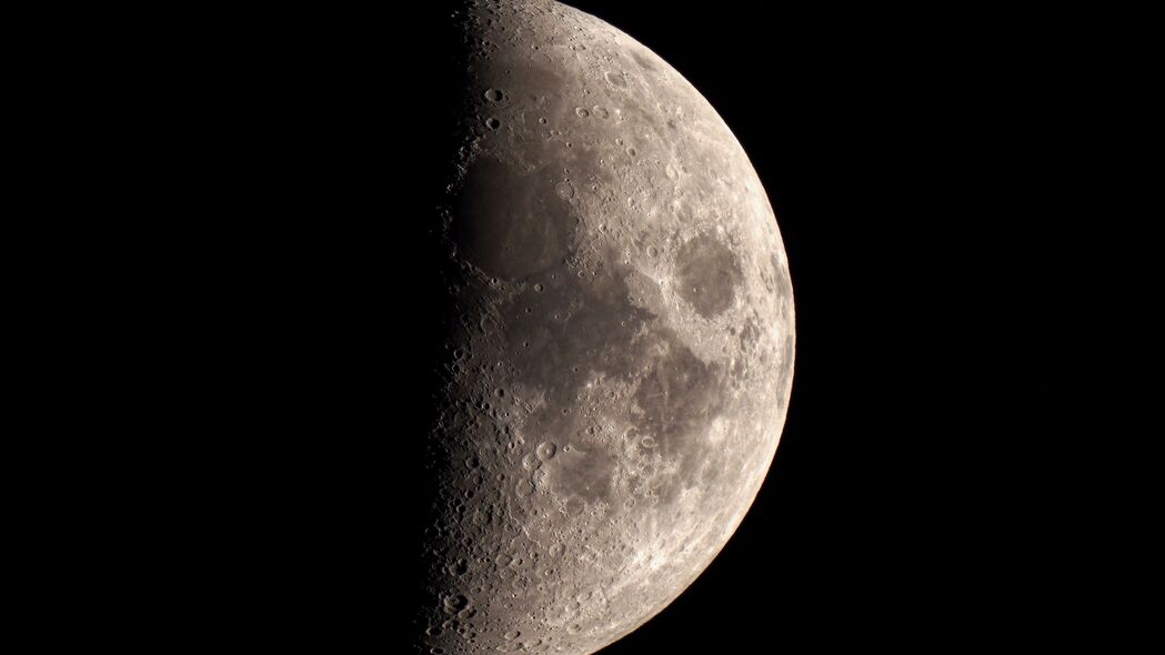 月球 浮雕 陨石坑 太空 黑暗 4k壁纸 3840x2160