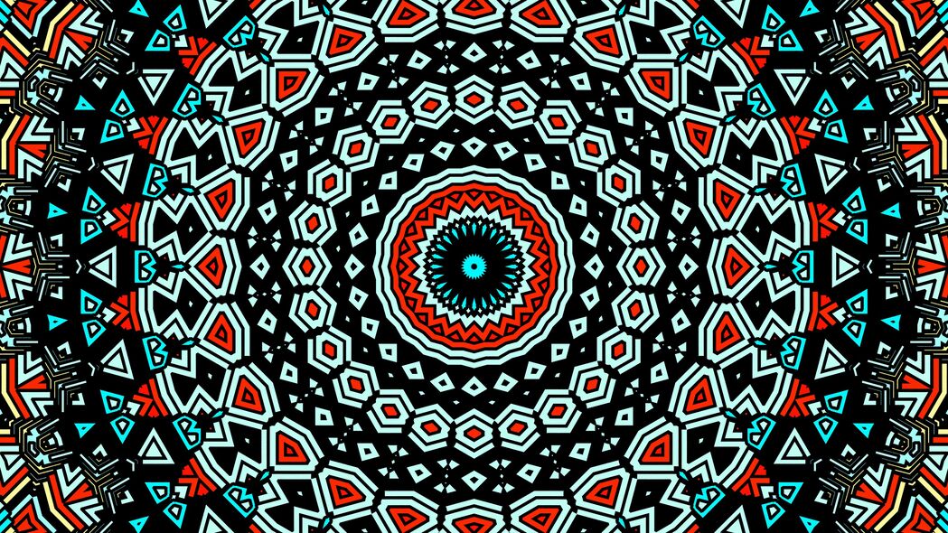 分形 圆形 图案 彩色 魔术 抽象 4k壁纸 3840x2160