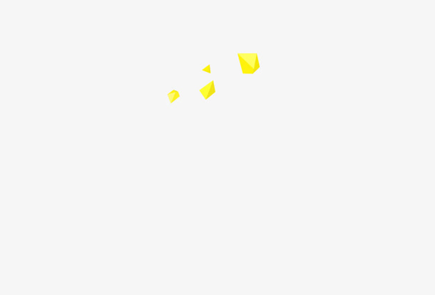 黄色多边形几何体