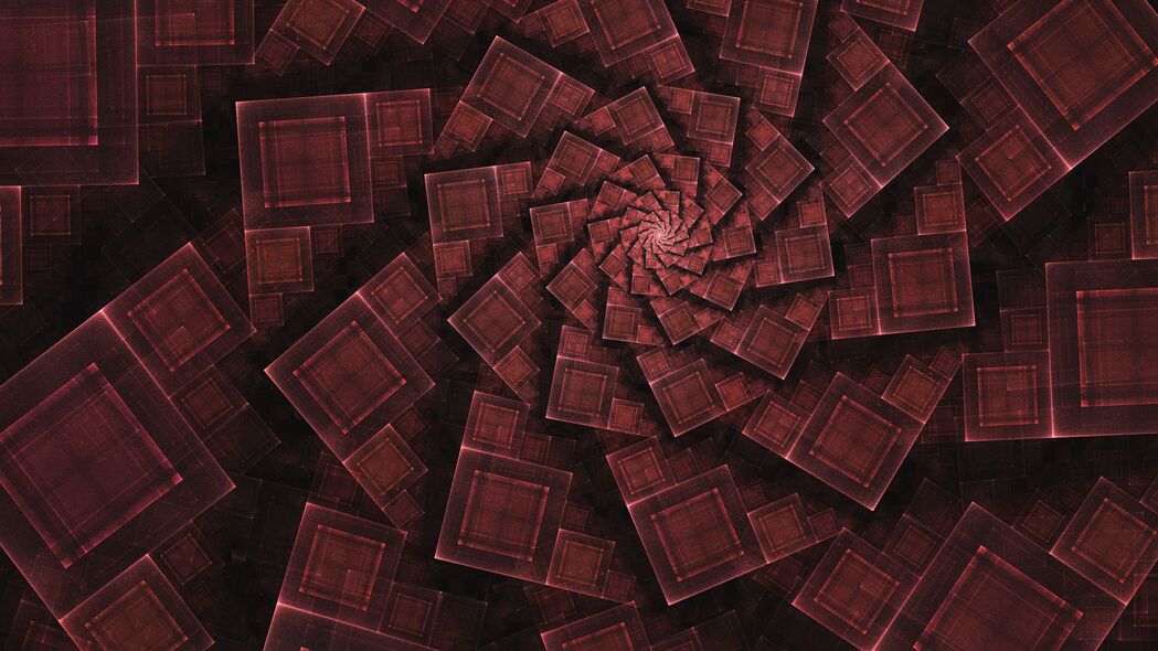 螺旋 正方形 形状 层次 抽象 棕色 4k壁纸 3840x2160