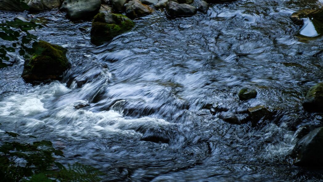 水 溪流 石头 瀑布 自然 4k壁纸 3840x2160