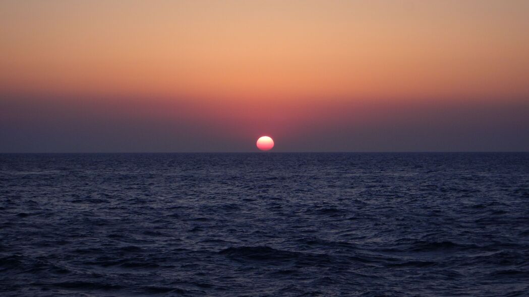 大海 地平线 海浪 太阳 自然 4k壁纸 3840x2160