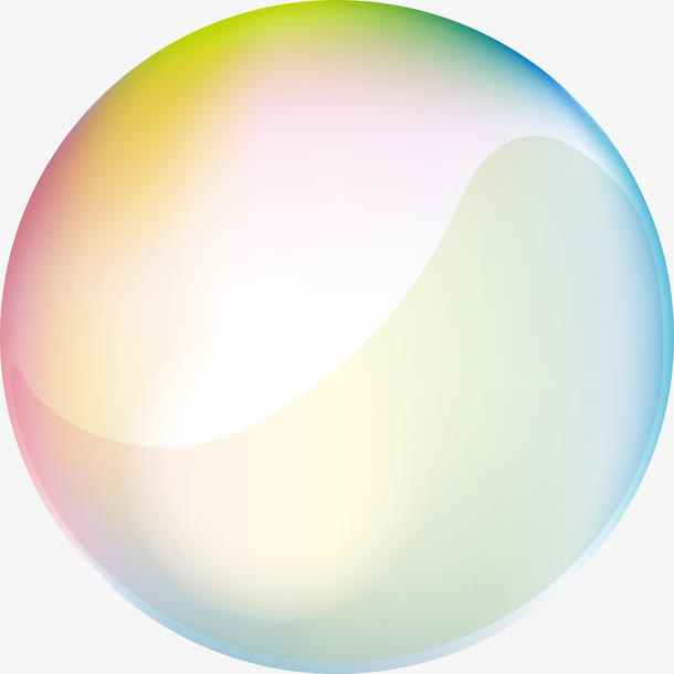彩色透明球体矢量素材