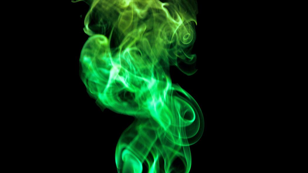 烟雾 黑暗 抽象 透明 绿色 4k壁纸 3840x2160
