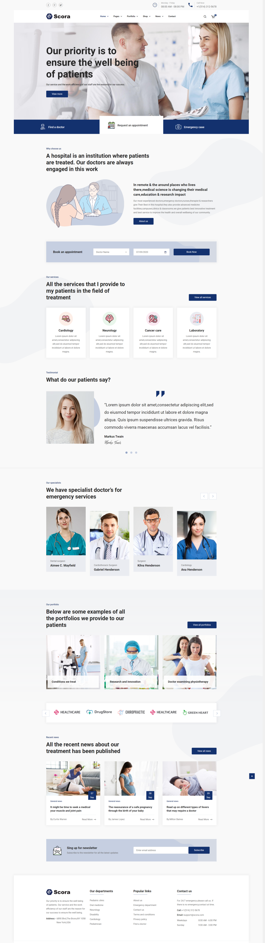 健康网页设计，医疗类网站源码模板
