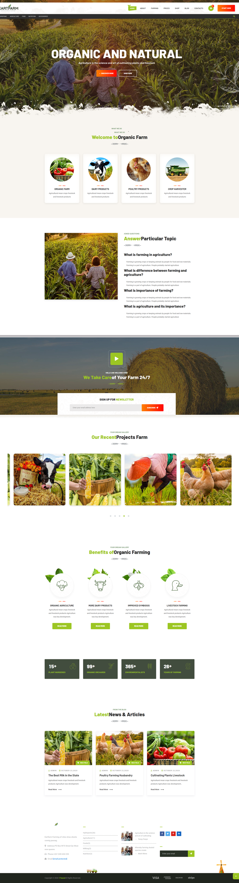 农场网站源码，农业网页布局模板