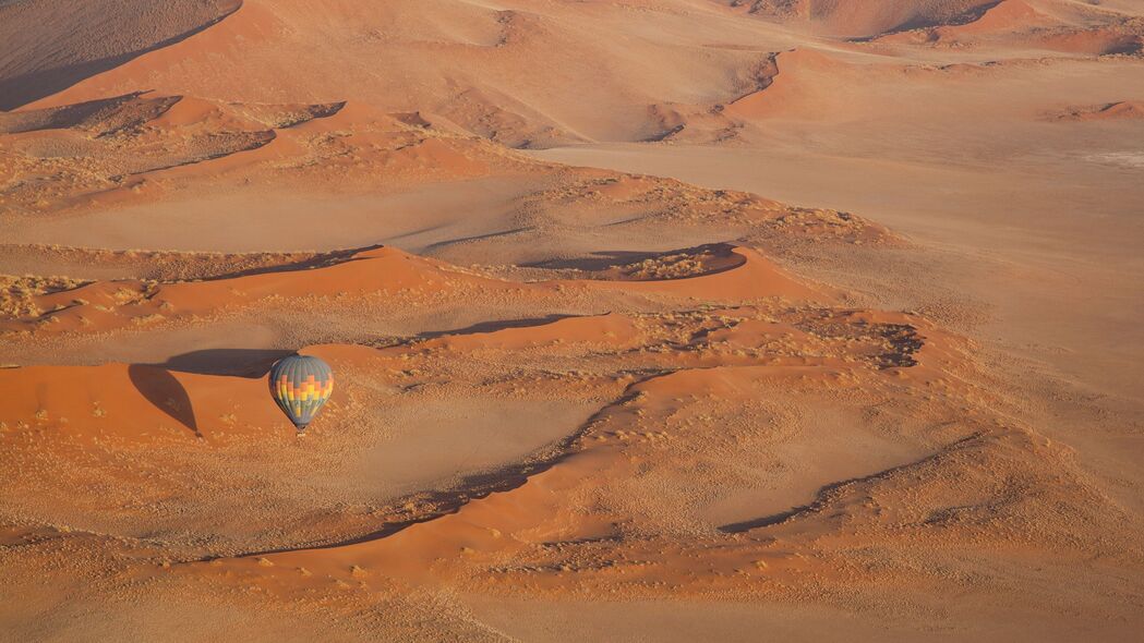 沙漠 沙子 沙丘 热气球 4k壁纸 3840x2160