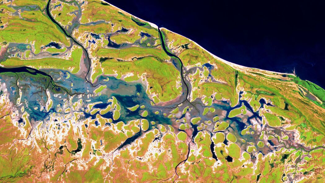 风景 浮雕 河流 卫星 4k壁纸 3840x2160