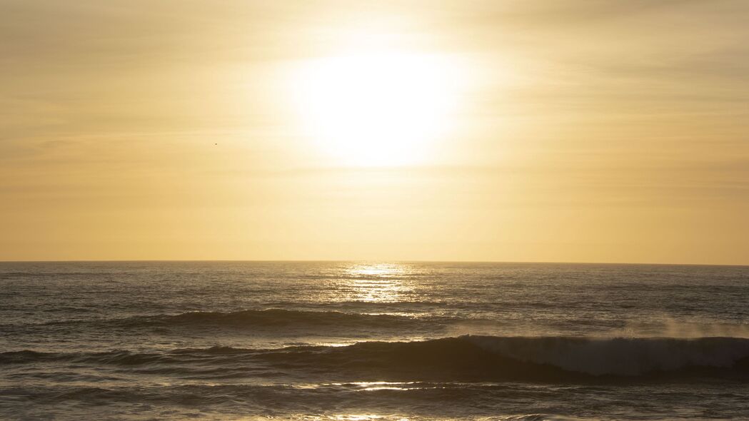 大海 海浪 日落 地平线 自然 4k壁纸 3840x2160