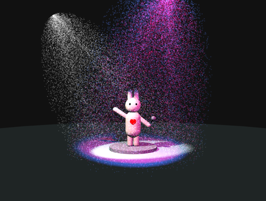 舞台粒子特效参考，兔子舞台动态图片素材