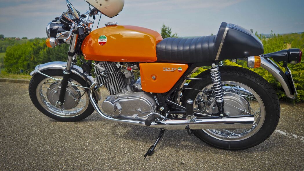  laverda 750 sf laverda 摩托车 自行车 橙色 4k壁纸 3840x2160