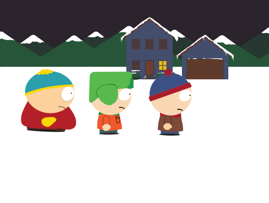 冬日卡通背景图设计，可爱雪景人物动态素材