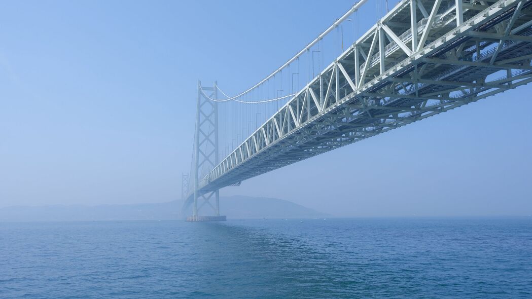 大桥 海 雾 4k壁纸 3840x2160