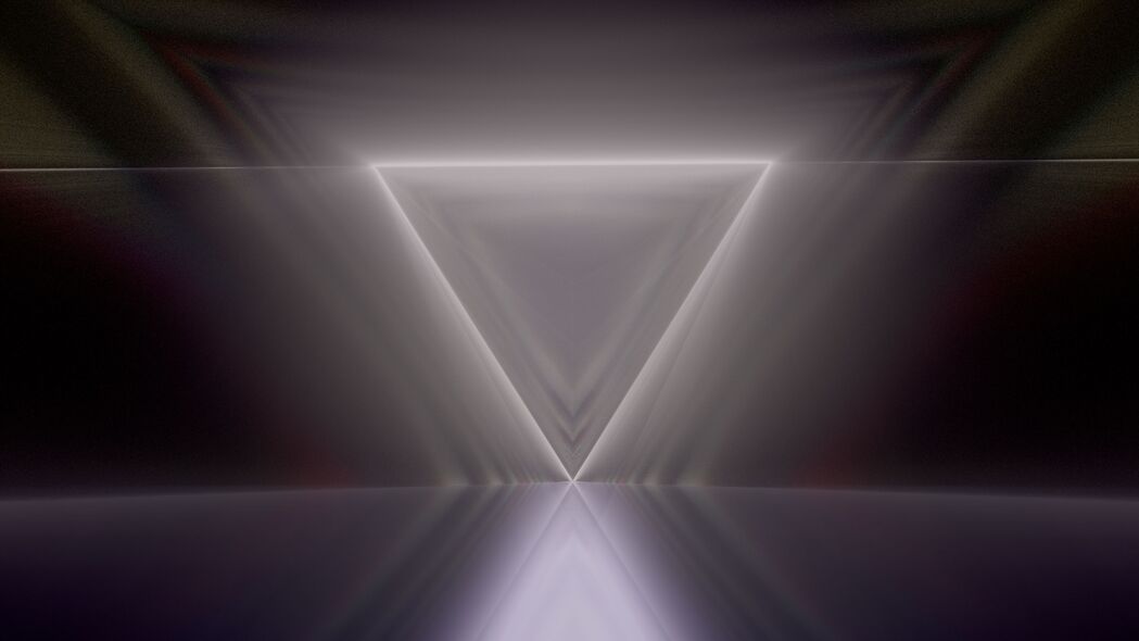 三角形 辉光 光线 曲线 抽象 4k壁纸 3840x2160