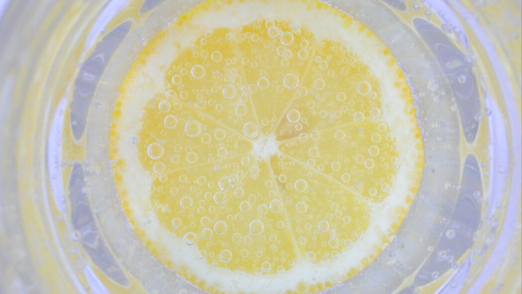 柠檬 切片 水 气泡 宏观 4k壁纸 3840x2160