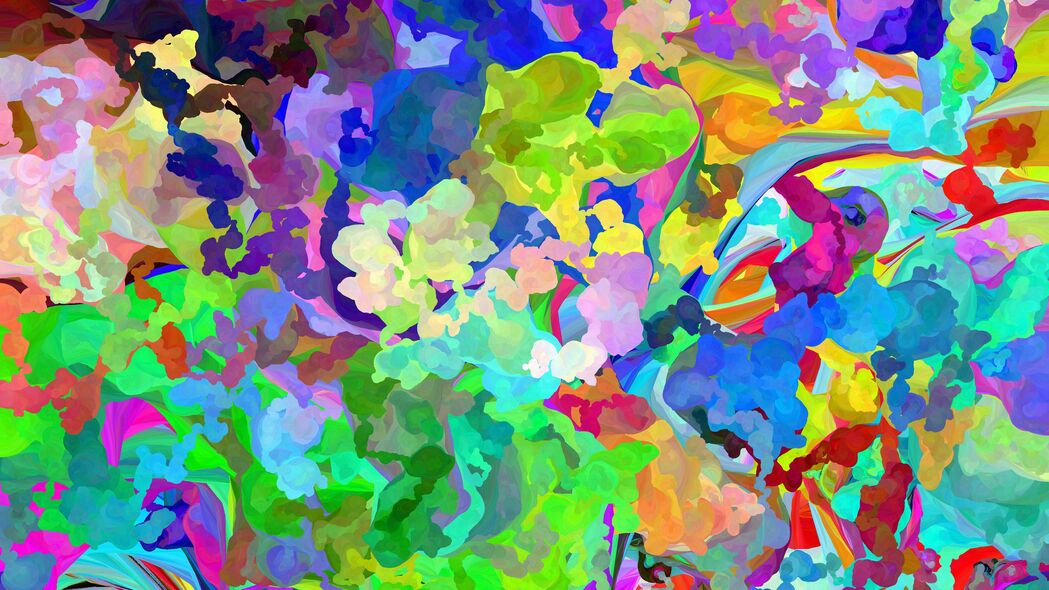 笔划 绘画 混合 斑点抽象 彩色 明亮的 4k壁纸 3840x2160