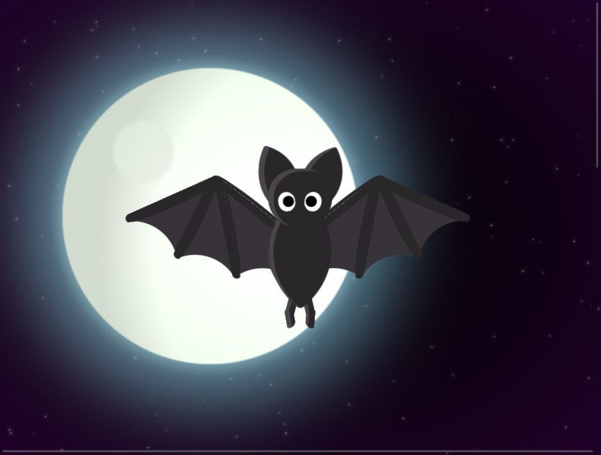 蝙蝠卡通形象制作，可爱蝙蝠动态素材
