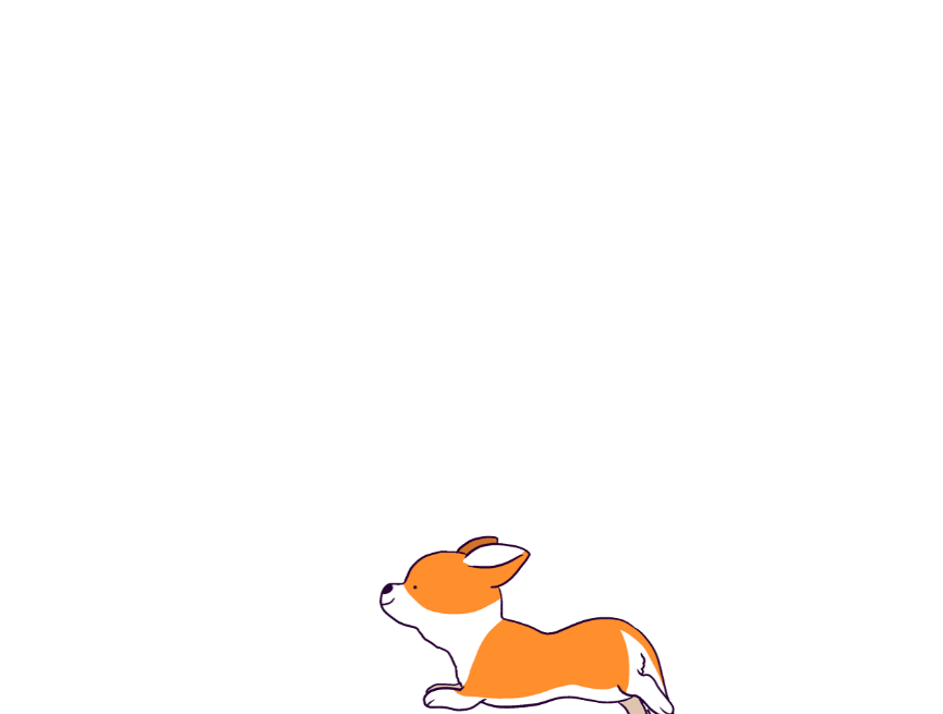 小狗奔跑的动态图片设计，有趣的小狗动态背景图