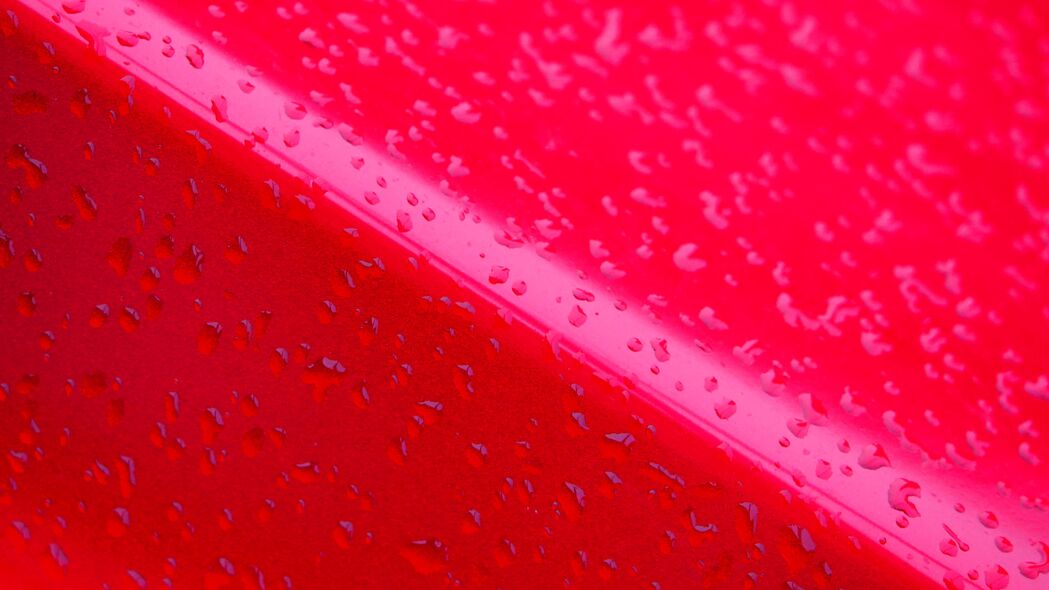 表面 水滴 红色 微距 4k壁纸 3840x2160