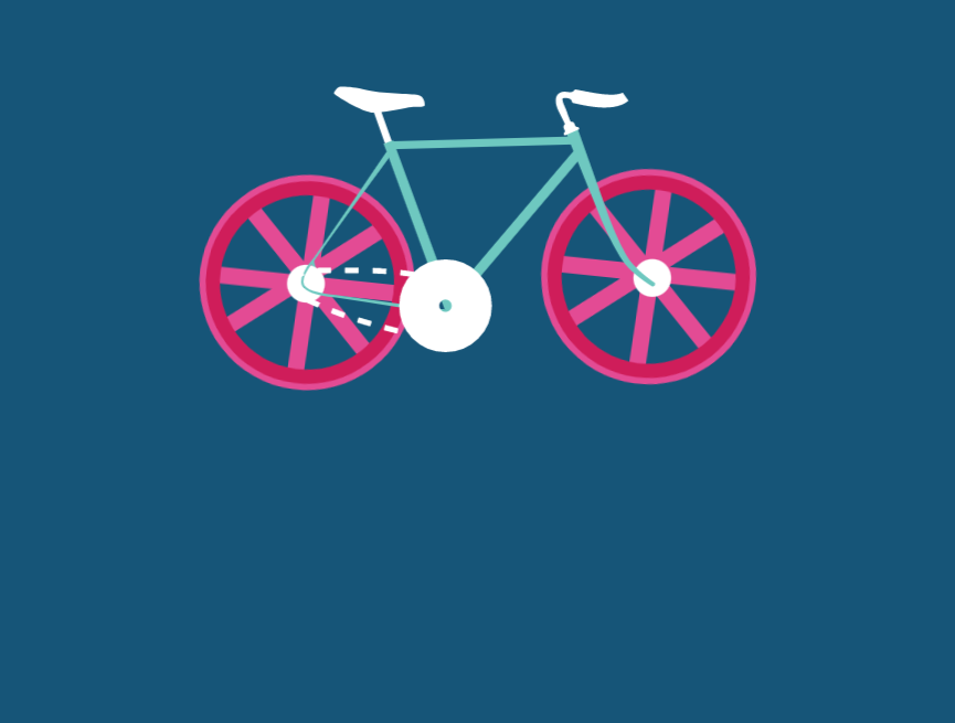 css3动画效果，svg自行车加载效果