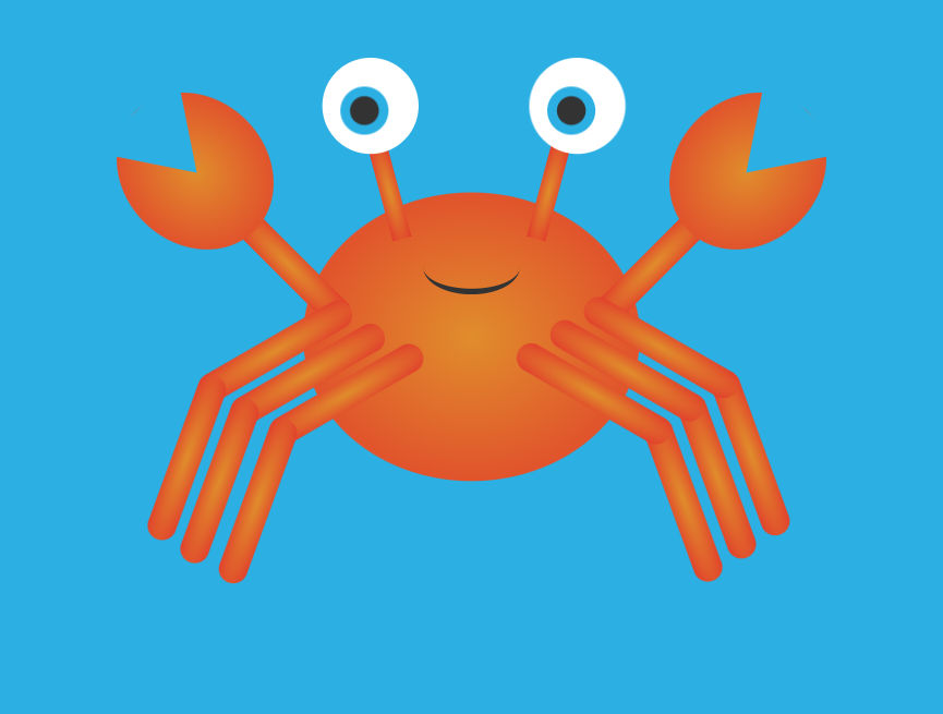 螃蟹创意设计，css动画效果代码下载