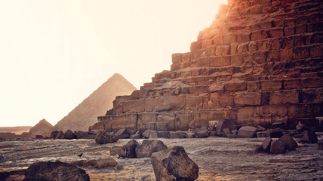 金字塔 石头 沙漠 埃及 4k壁纸 3840x2160