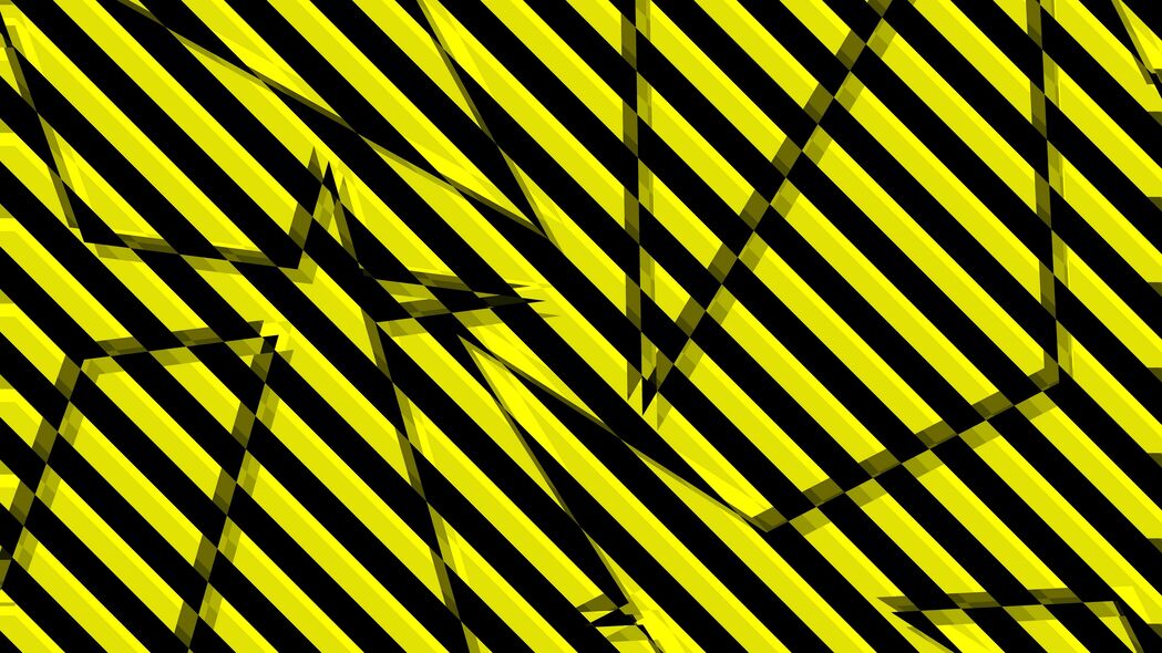 碎片 破碎 条纹 黄色 黑色 抽象 4k壁纸 3840x2160