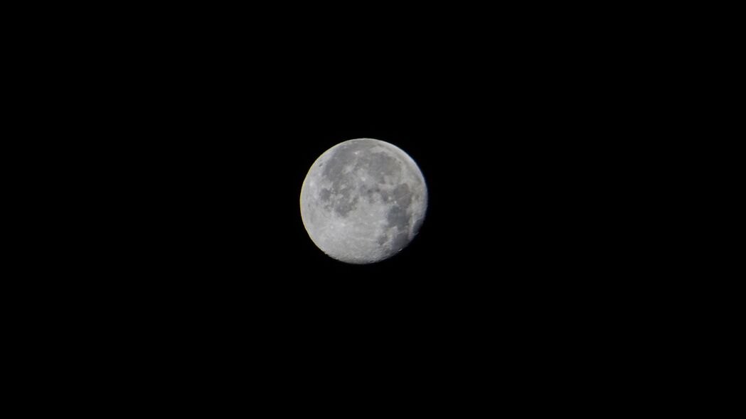 满月 月亮 夜晚 天空 黑色 深色 4k壁纸 3840x2160