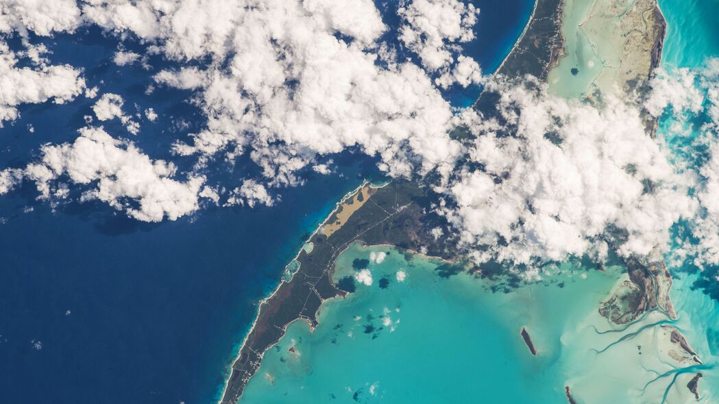 地球 行星 云 海 岛屿 从太空观看 4k壁纸 3840x2160