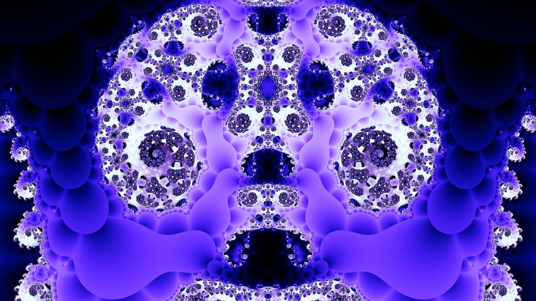分形 图案 反射 紫色 抽象 4k壁纸 3840x2160