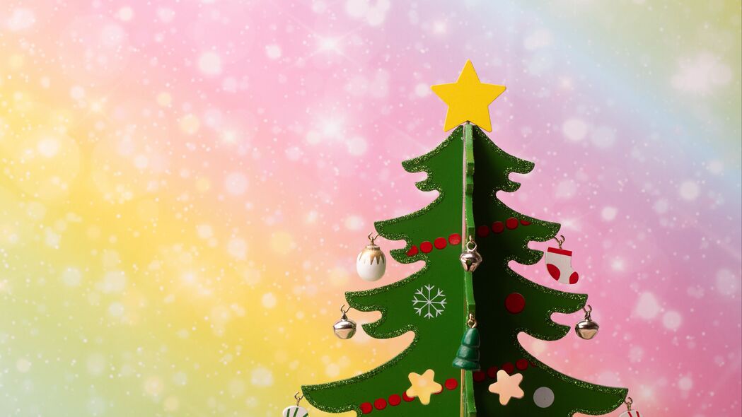 云杉 玩具 新年 圣诞节 彩色 4k壁纸 3840x2160