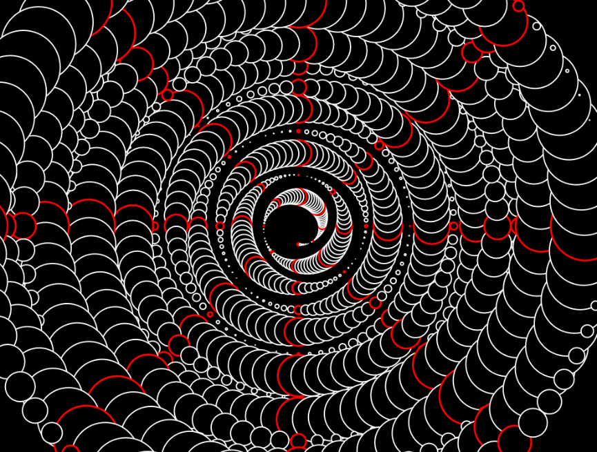 js螺旋矩阵反向，卷纸螺旋动画效果图素材