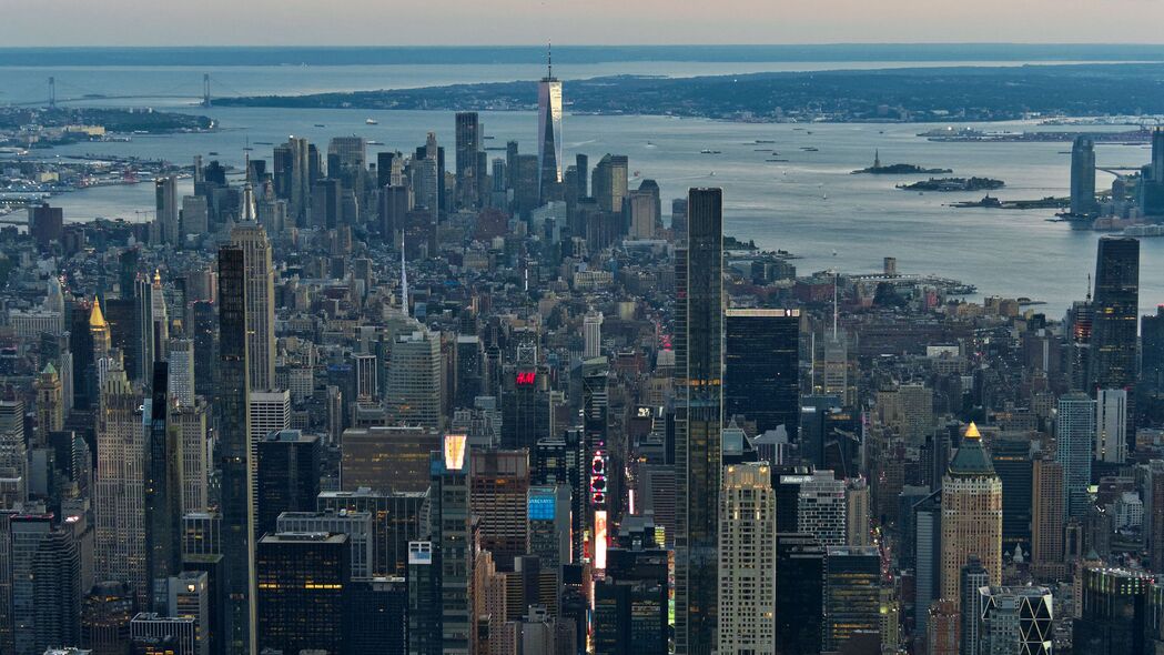 城市 大都市 建筑物 鸟瞰图 纽约 4k壁纸 3840x2160