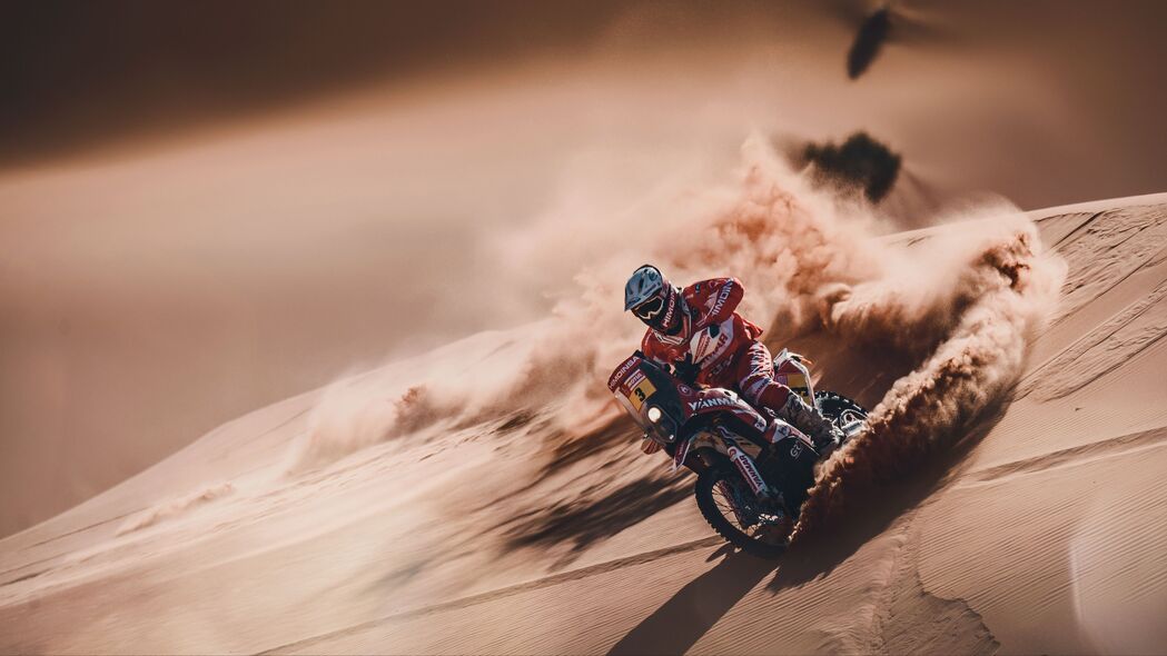  ktm 摩托车 自行车 摩托车手 拉力赛 沙漠 4k壁纸 3840x2160