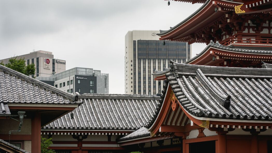 宝塔 寺庙 建筑 屋顶 日本 4k壁纸 3840x2160