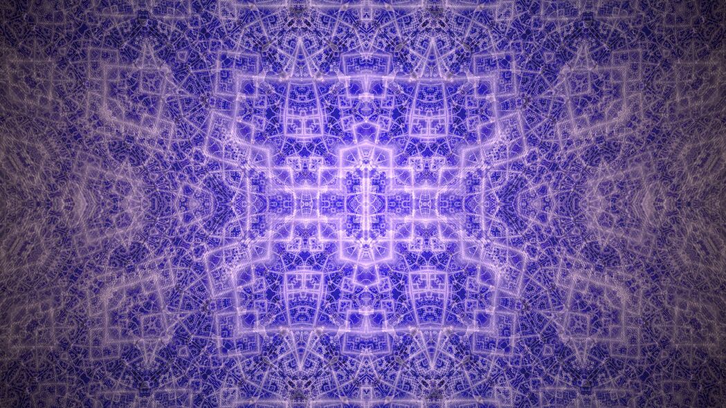 图案 分形 发光 抽象 紫色 4k壁纸 3840x2160