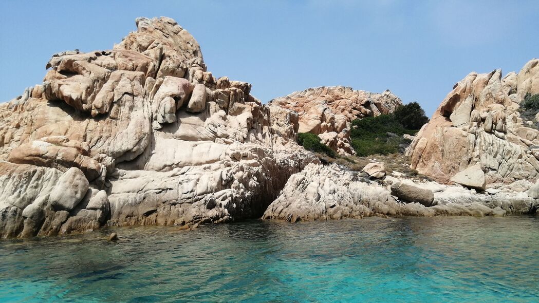 岩石 浮雕 海 水 自然 风景 4k壁纸 3840x2160