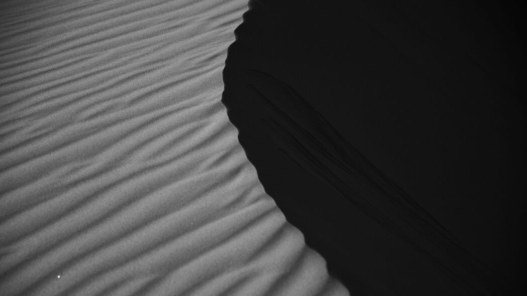 沙漠 沙丘 沙子 黑白 4k壁纸 3840x2160